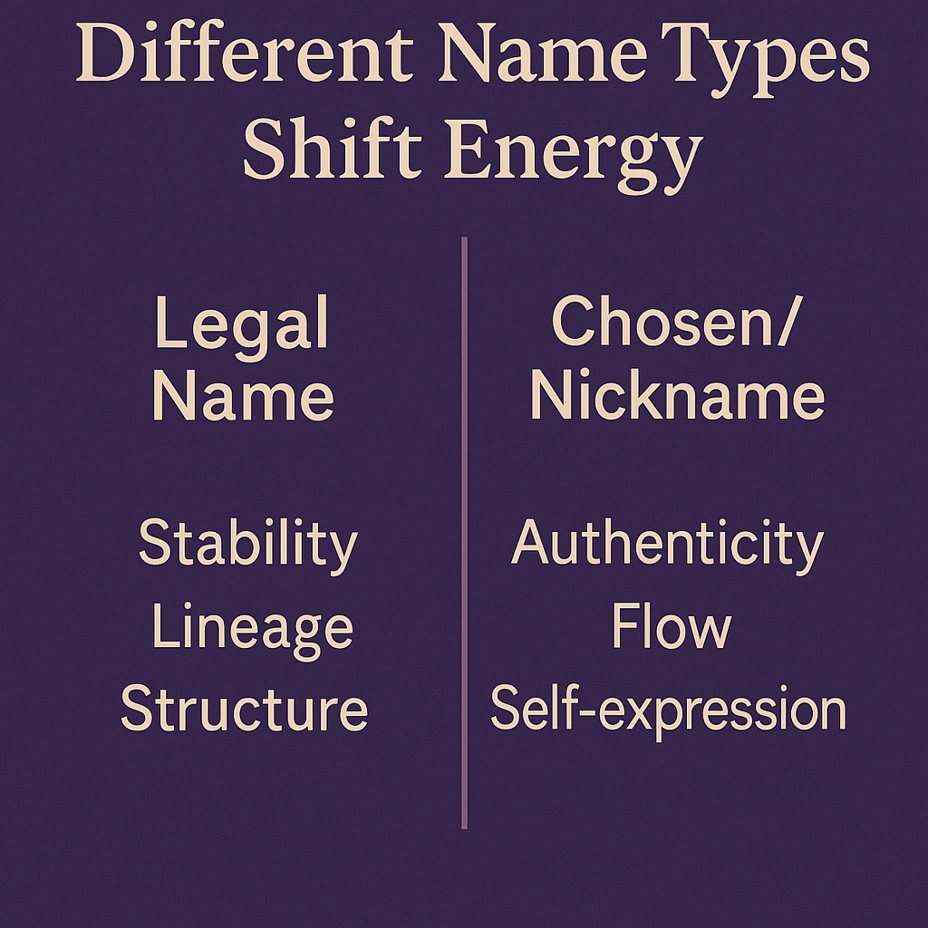 How Different Name Types Shift Energy