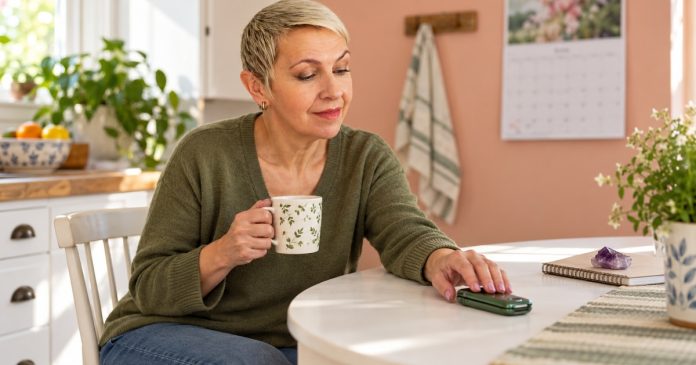 Energy Vampires: Boundaries for Draining Interactions Woman setting down her phone after a conversation at home